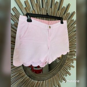 Lilly Pulitzer buttercup hem shorts.